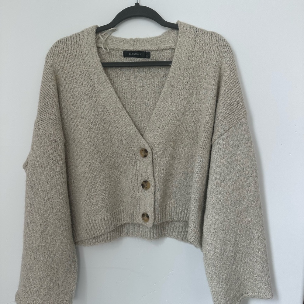 GLASSONS Beige Knit Sweater